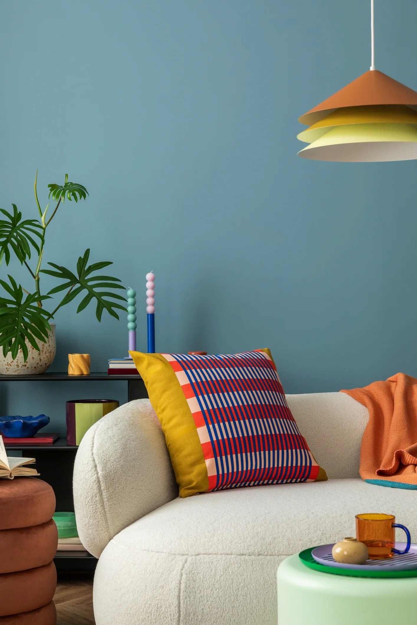 Bright modern interior bedroom painting